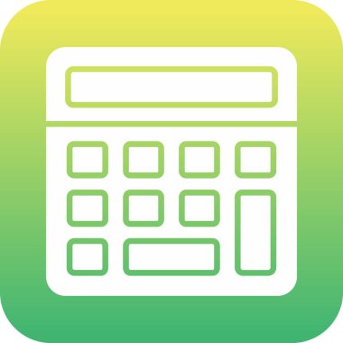 hesap makinesi web simgesi, vektör illüstrasyonu