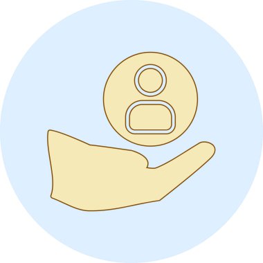 Bir insan simgesinin vektör illüstrasyonu