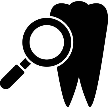 vektör diş simgesi, vektör illüstrasyonu