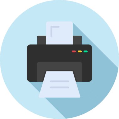 Yazıcı. Web simgesi basit illüstrasyon