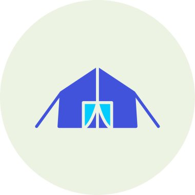 çadır simgesi vektör illüstrasyonu