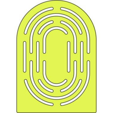 parmak izi ikonu. vektör illüstrasyonu