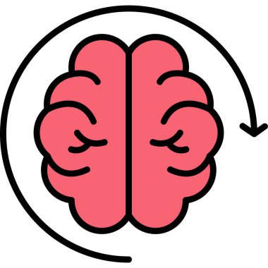 Beyin. Web simgesi basit tasarım