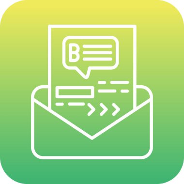 Eşsiz E- posta Vektör Satırı Simgesi