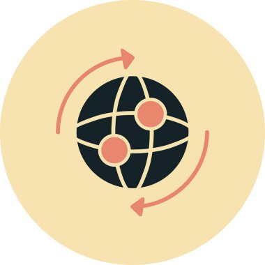 iş dünyası genel ağ simgesi düz biçimli