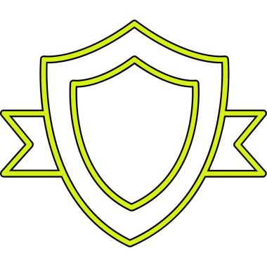 kalkan ikon vektör illüstrasyonu