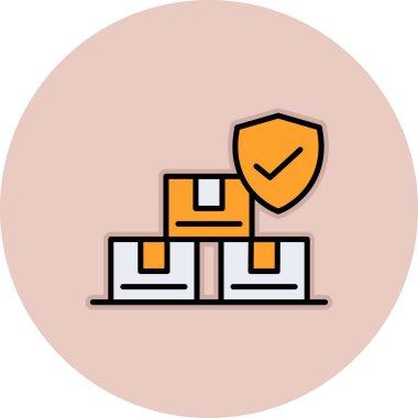 Doldurulmuş sigorta simgesi beyaz arka planda izole edildi. Güvenlik, güvenlik, koruma, koruma, güvenlik kavramı. vektör