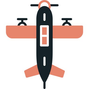 Uçak. Web simgesi basit illüstrasyon