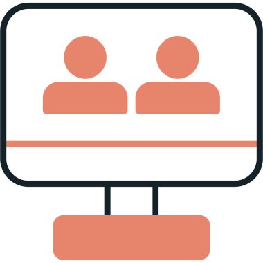 Buluşma ikonu. Vektör illüstrasyonu