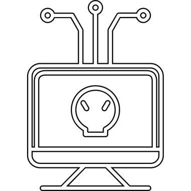 Robot teknolojisi ikon vektör resimleme tasarımını izole etti