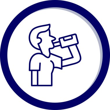 Elinde bira şişesi olan adam.