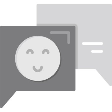 gülümseme sohbet simgesi, vektör tasarımı