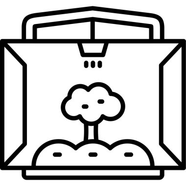 Ağaç. Web simgesi basit tasarım