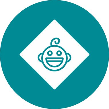 Uzaylı. Web simgesi basit illüstrasyon