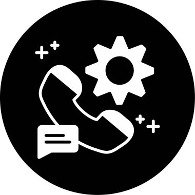 Çağrı servisi simgesinin vektör illüstrasyonu