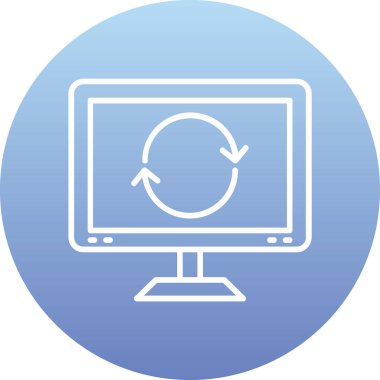 Bilgisayar simgesi. Basit resimleme