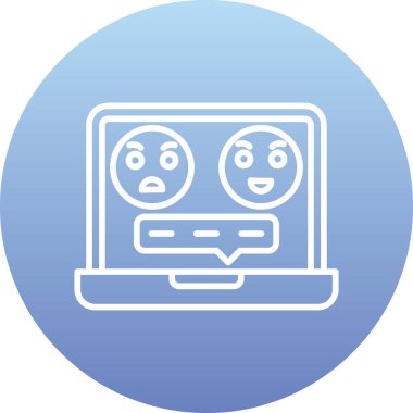 Modern robot simgesinin vektör çizimi, teknoloji kavramı