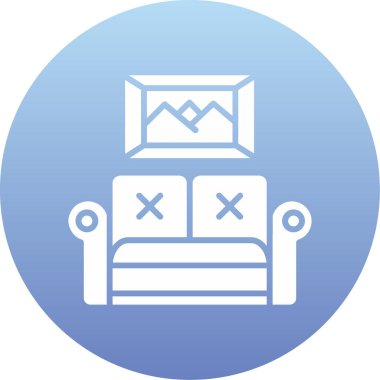 kanepe ikonu vektör illüstrasyonu