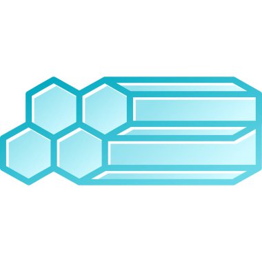 mavi bal peteği simgesi, çizgi film tarzı