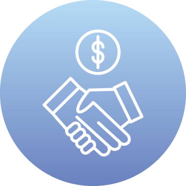 El ikonlu dolar işareti. vektör illüstrasyonu