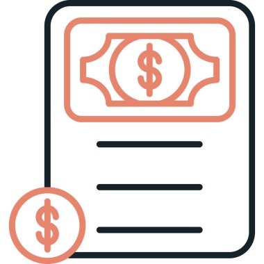 Fatura dolar simgesi - taslak biçimi