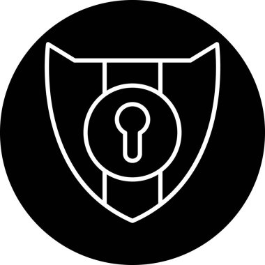 kalkan ikon vektör illüstrasyonu