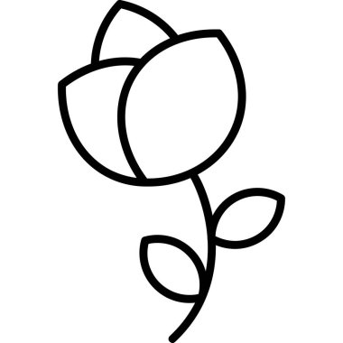 Çiçek. Web simgesi basit illüstrasyon