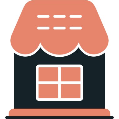 Mağaza dükkânı simgesi - taslak biçiminde