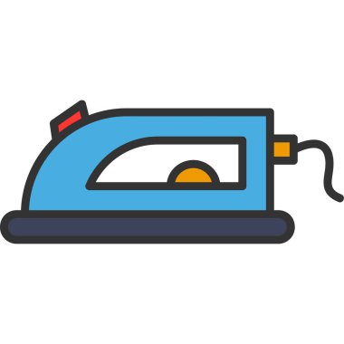 Elektrik kablo ikonu vektörü. İnce çizgi işareti. izole edilmiş sınır sembolü çizimi