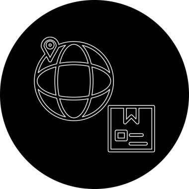 Vektör Küre Simgesi İllüstrasyonu