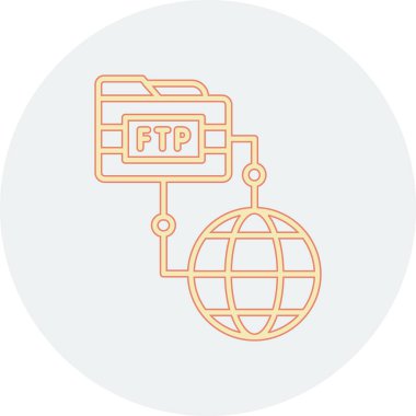 Global internet modern simgesinin vektör illüstrasyonu