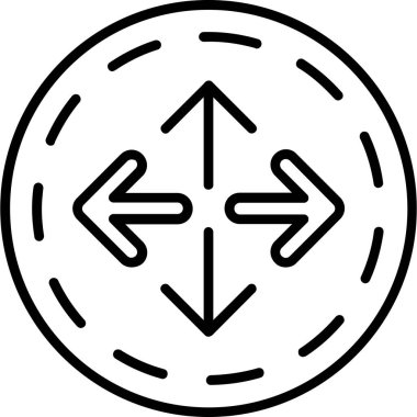 ok yönü simgesi ana hat biçiminde