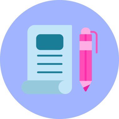 Bir kalem simgesinin vektör illüstrasyonu