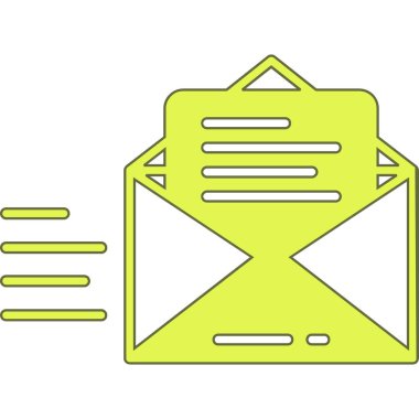 Harf iletisi ikon vektör illüstrasyon grafik tasarımı içeren zarf postası