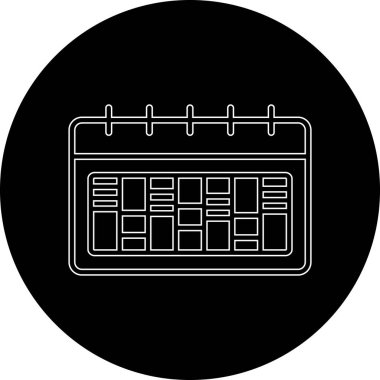 Takvim simgesi vektör illüstrasyonu