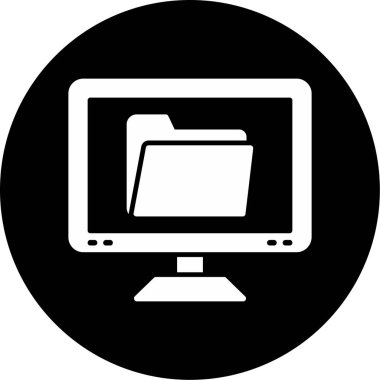 Dizüstü bilgisayar simgesi vektör çizimi