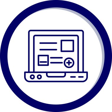 dizüstü bilgisayar simgesi, basit illüstrasyon