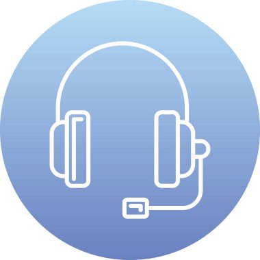 kulaklık simgesi vektör illüstrasyonu