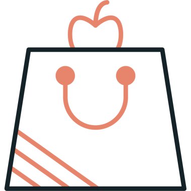 Elma. Web simgesi basit illüstrasyon