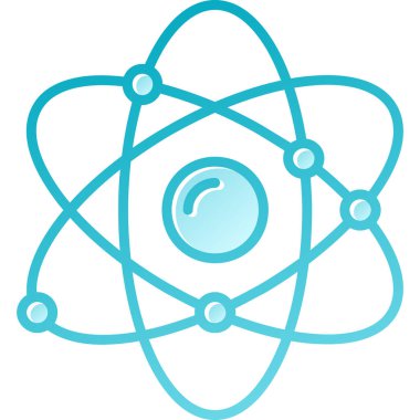 Bir atom simgesinin vektör illüstrasyonu