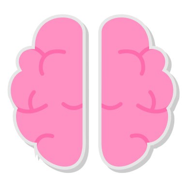 Beyin simgesi, karikatür tarzı