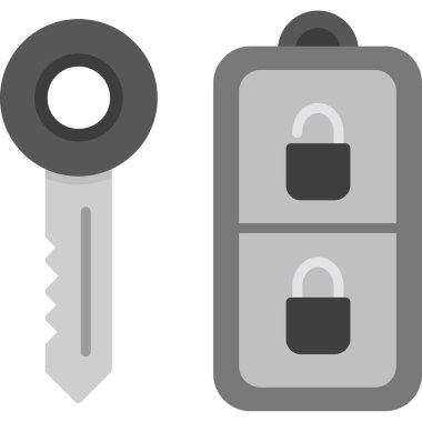 Anahtar güvenlik simgesini ana hatlar biçiminde kilitle