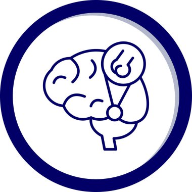 Beyin. Web simgesi basit tasarım