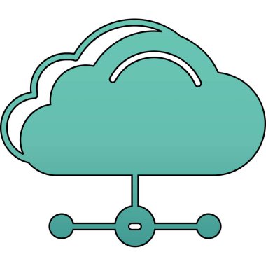 Bulut hesaplama teknolojisi simgesi