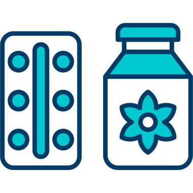 ilaç hapları ikon vektör çizim grafik tasarımı