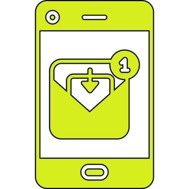 Mesaj simgesi ile Smartphone