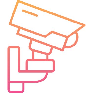 Kapalı devre televizyon. Web simgesi basit illüstrasyon