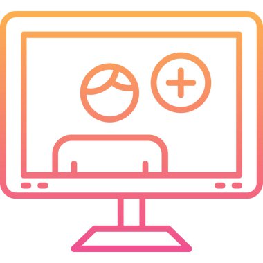 Bir bilgisayar simgesinin vektör illüstrasyonu