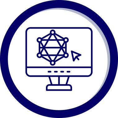 şebeke. Web simgesi basit illüstrasyon