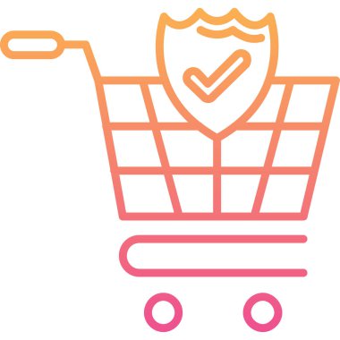 Alışveriş. Web simgesi basit illüstrasyon